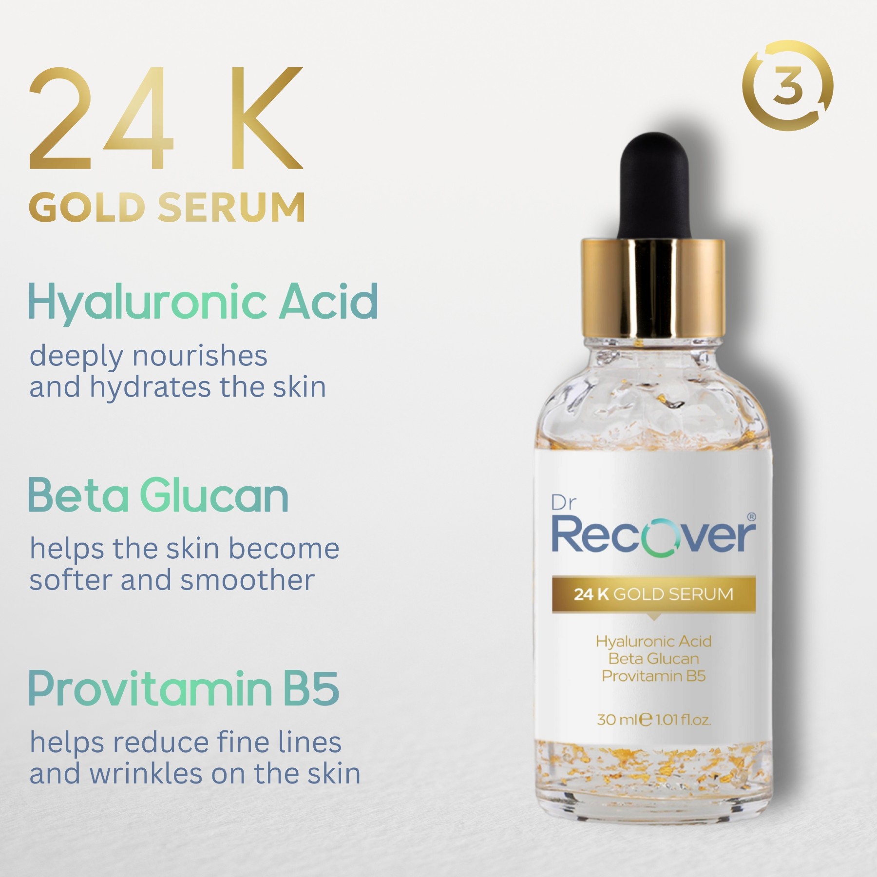 24K Gold Serum / Aydınlatıcı ve Sıkılaştırıcı Cilt Serumu